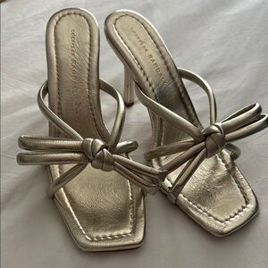 Loeffler Randall gold Women's Heeled Sandals